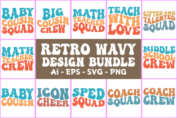 Download Retro Wavy Design Bundle Svg V1 - Retro wavy design Collection